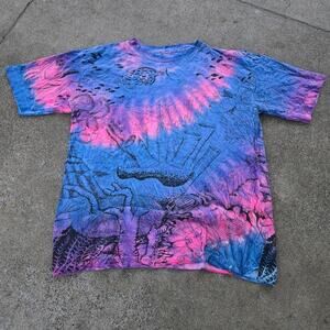 Vtg 90s HABITAT Underwater Scene AOP Graphic T Shirt XL Single Stitch USA Made